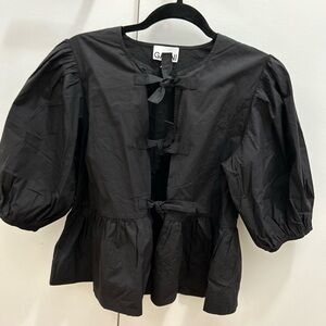 Black blouse from Shopbop! Puff sleeve